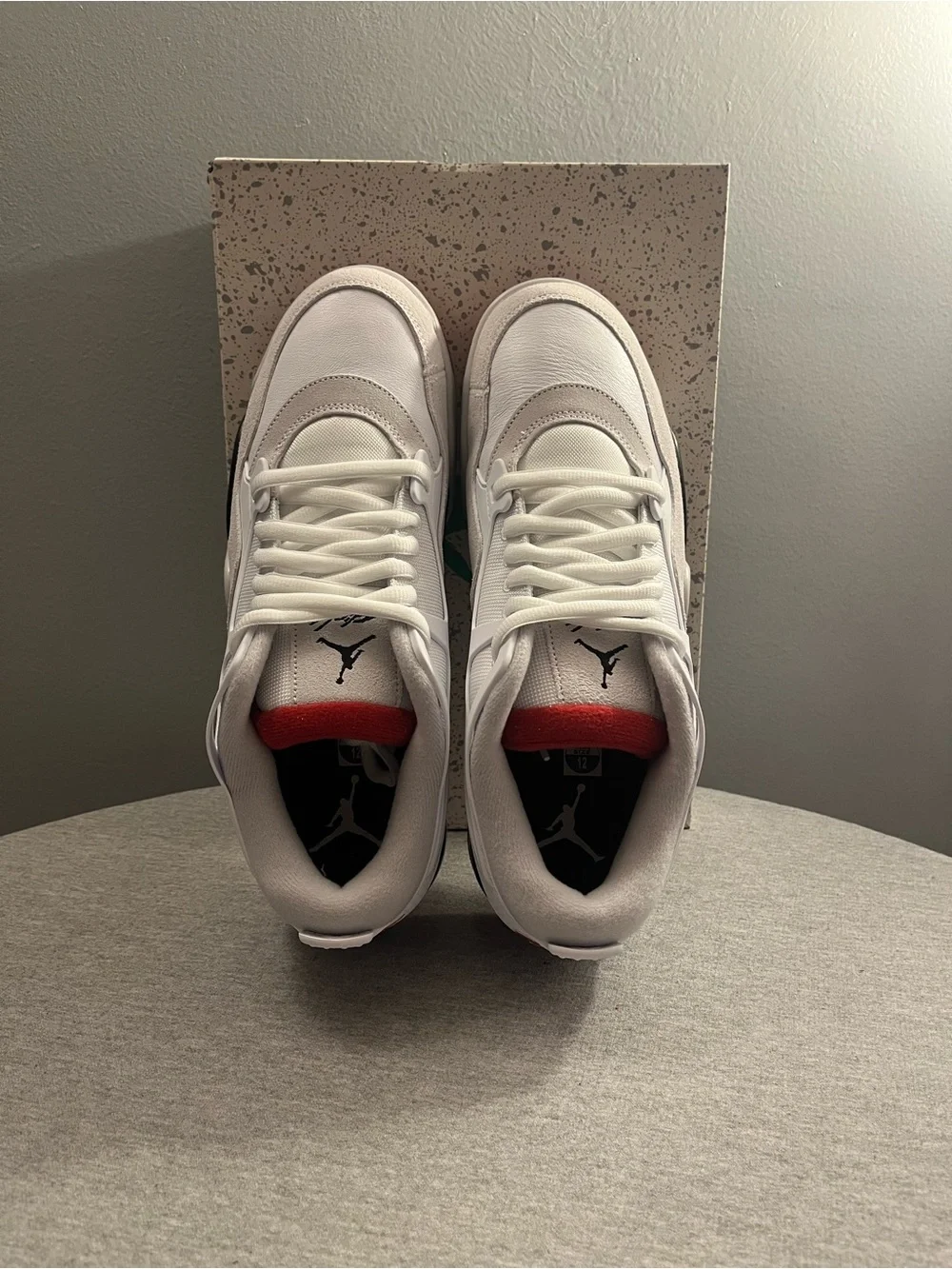 Nike Air Jordan 4 RM White Varsity Fire Red Black Mens Shoe Size 11.5 FQ7939-102